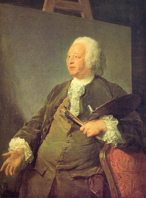 PERRONNEAU, Jean-Baptiste Portrait of the Painter Jean-Baptiste Oudry Norge oil painting art